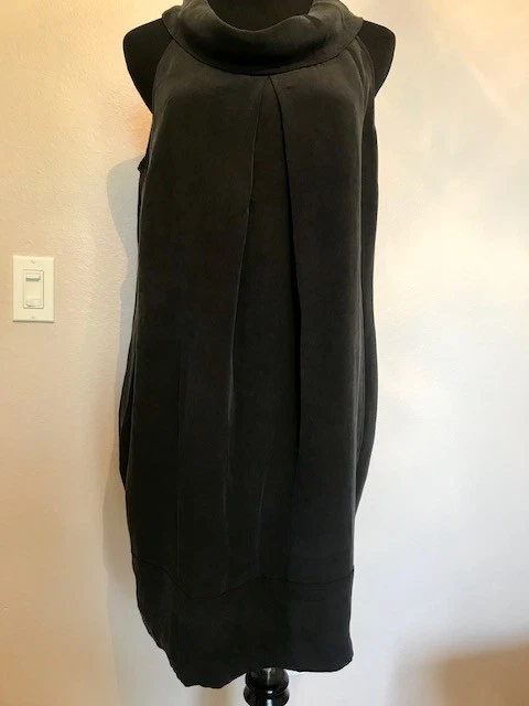 Alexander McQueen — $2.180 S M 44 ALEXANDER MCQUEEN DRESS SILK ZIPPER COCOON BLACK KNEE LENGTH