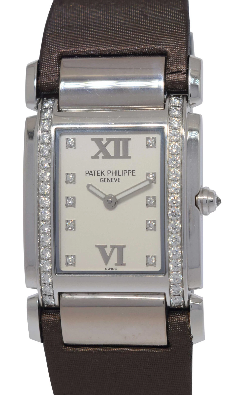 Patek Philippe — Patek Philippe Twenty~4 18k White Gold Diamond Ladies Watch 24 B/P '02 4920G-010