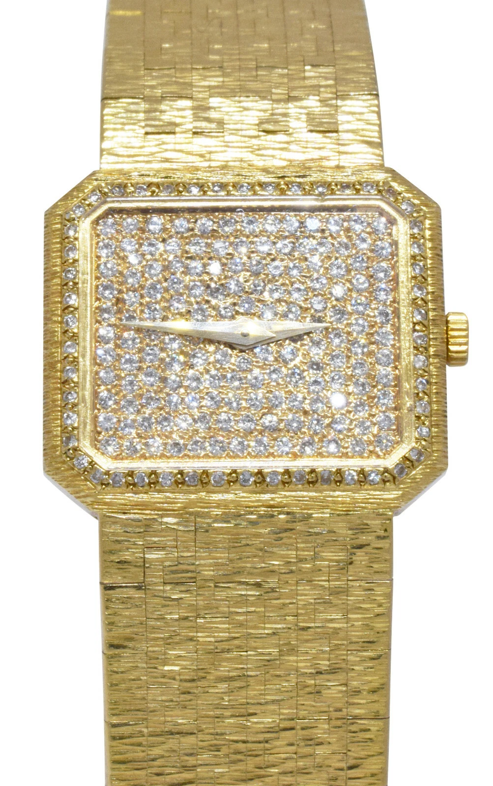Piaget — Piaget Rectangle 18k Yellow Gold Diamond Ladies Dress Quartz Watch +Box 8128 A 6