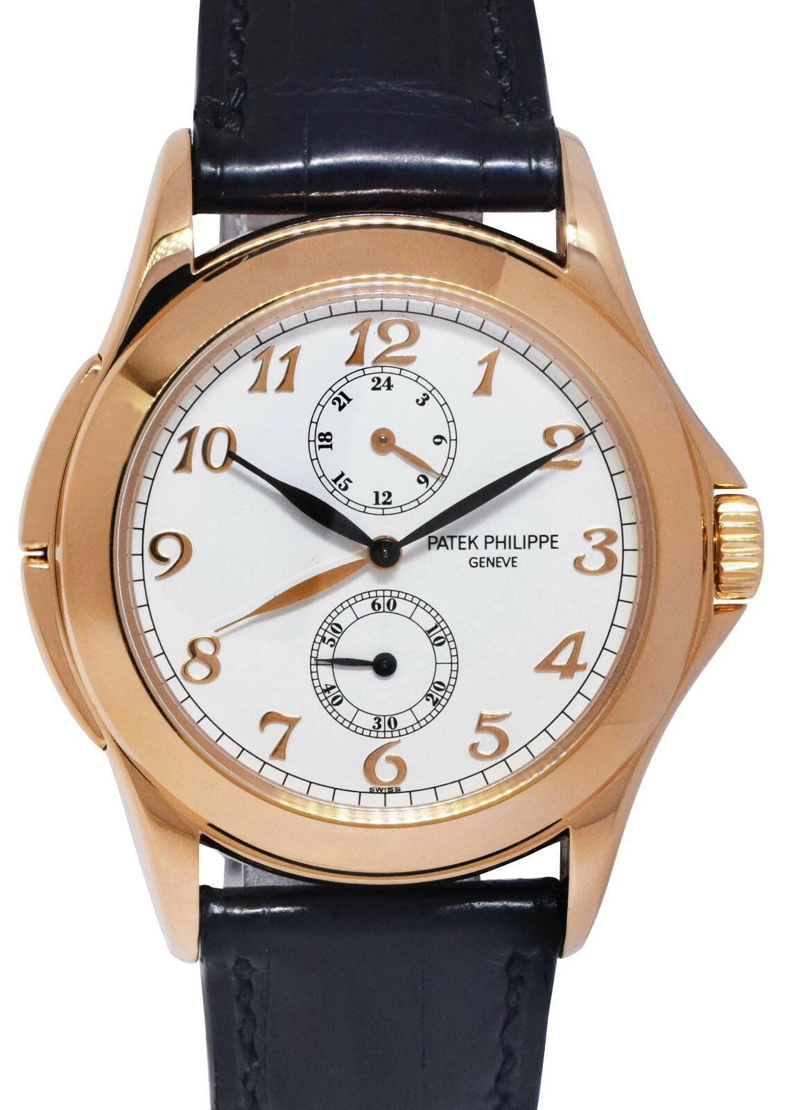 Patek Philippe — Patek Philippe 5134 Travel Time 18k Rose Gold Mens 37mm Manual Watch 5134r