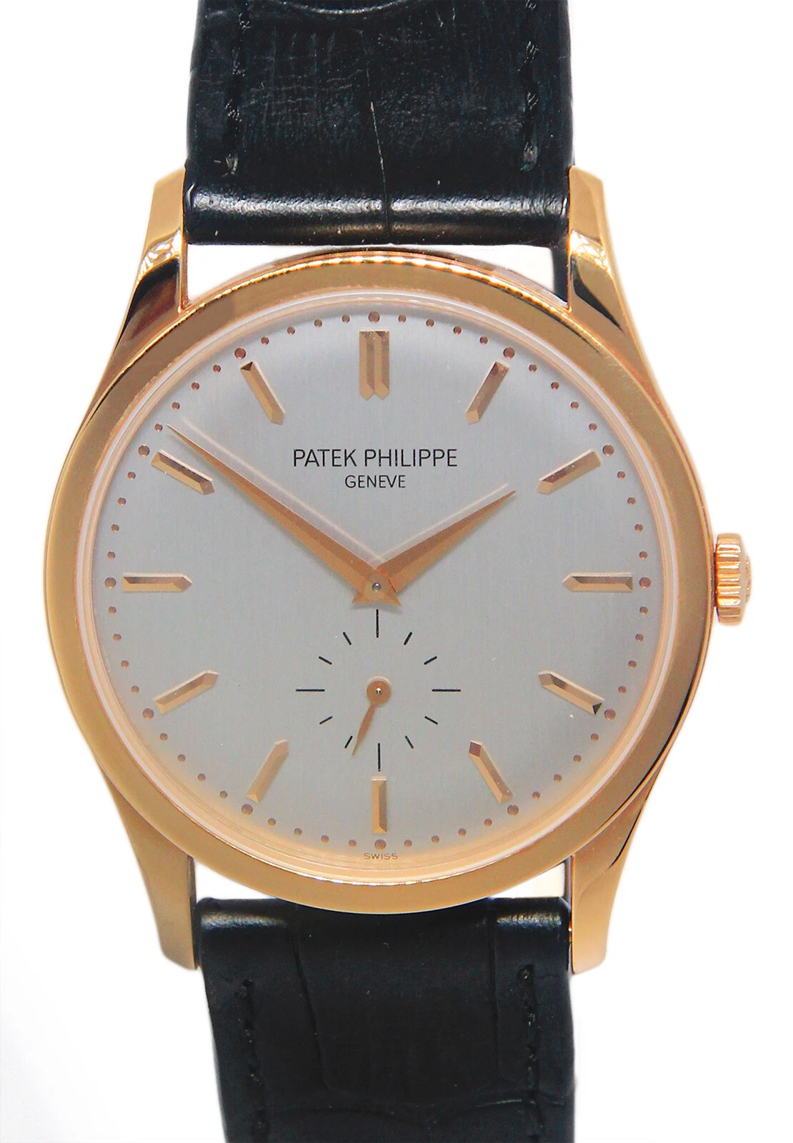Patek Philippe — Patek Philippe Calatrava 5196 18k Rose Gold Mens 37mm Manual Watch +Box 5196R