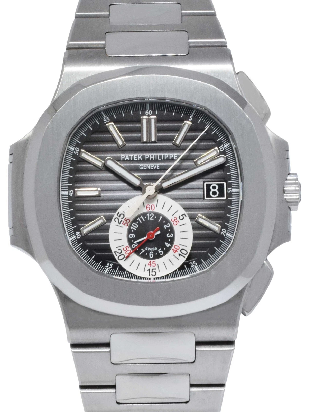 Patek Philippe — Patek Philippe Nautilus 5980 Chronograph Black Dial Watch w/Archive '11 5980/1A