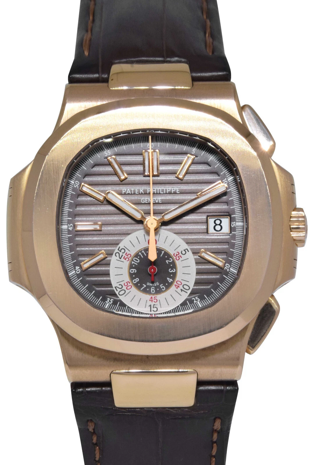 Patek Philippe — Sealed Patek Philippe 5980 Nautilus Chronograph 18k RG Chocolate B/P '15 5980R