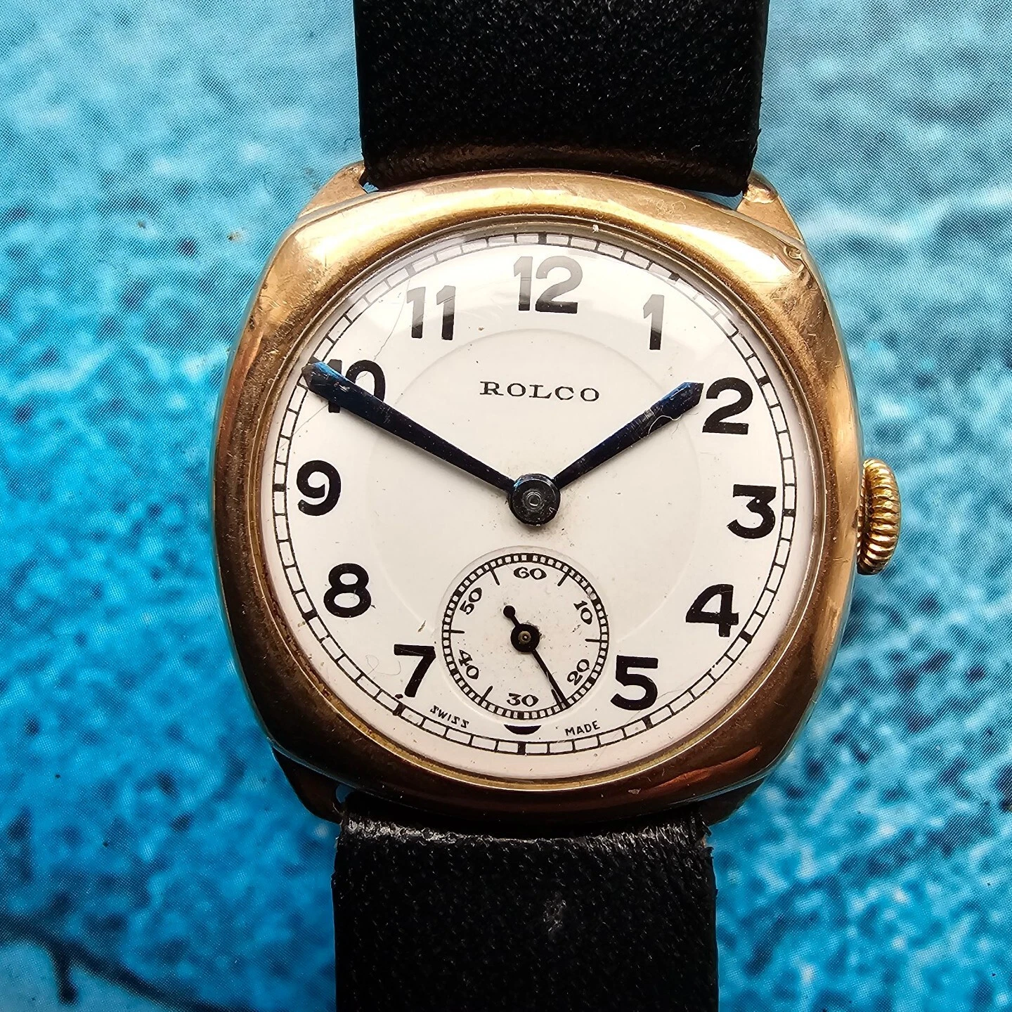 Rolex — Vintage 9ct Solid Gold Rolco Rolex Hand-Winding Men's Watch