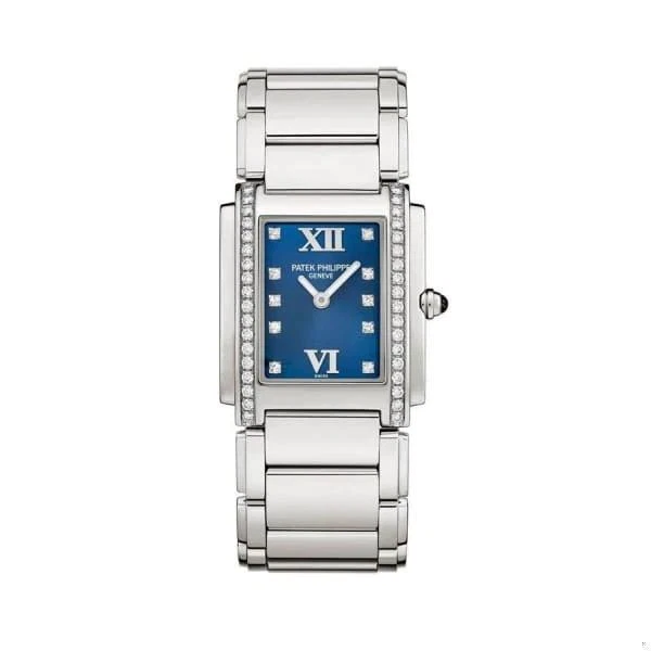 Patek Philippe — Patek Philippe Twenty~4 4910/10A-012 Blue Dial with Diamonds Steel Watch