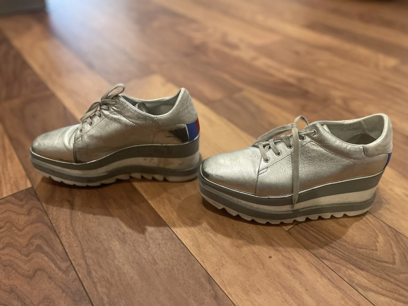 Stella McCartney — Stella Mccartney Silver Elyse platform shoes Women’s Size EU 36.5 US 6 1/2