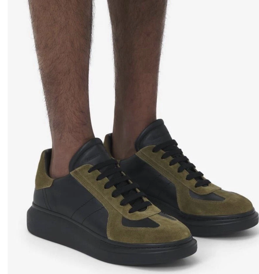 Alexander McQueen — Alexander McQueen Leather Black Oversized Men's Sneakers 11 US / 44 EU