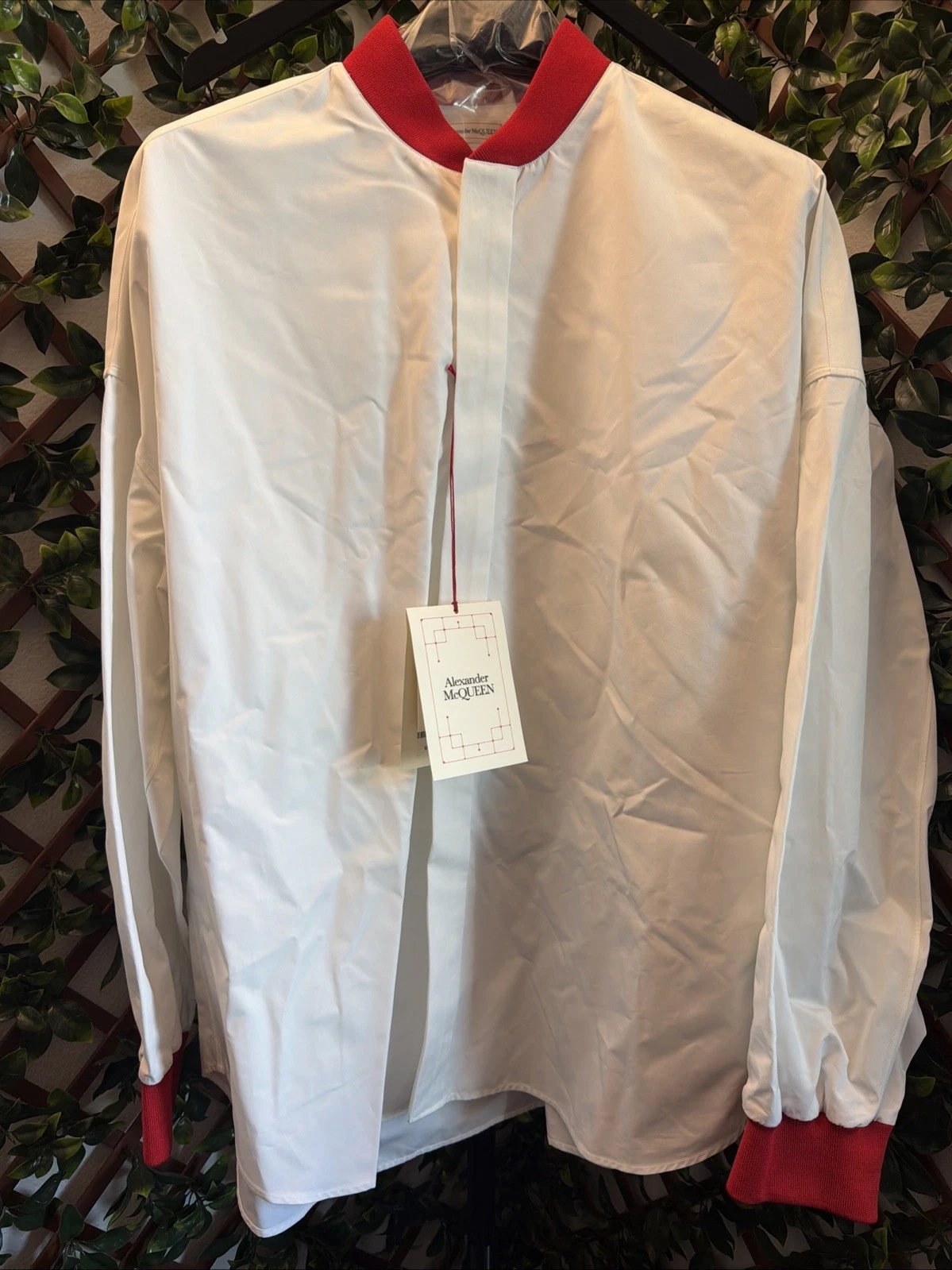 Alexander McQueen — Alexander Mcqueen Organic Heavy, Cotton Popeline White Shirt Size 17