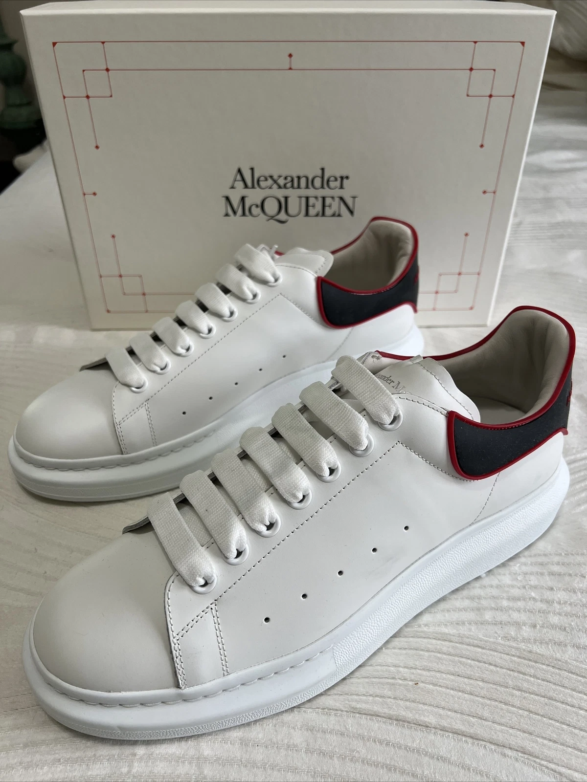 Alexander McQueen — Alexander McQueen Oversized Larry Sneaker Men's White Black Lust Red 45 12 NIB