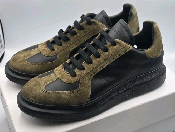 Alexander McQueen — MSRP $830 Alexander McQueen Men's Oversized Larry Black Mud Sneakers, Size 11US